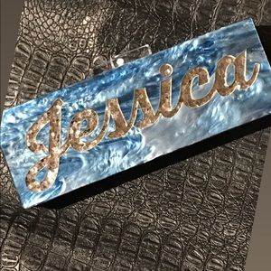 Lucite acrylic custom clutch